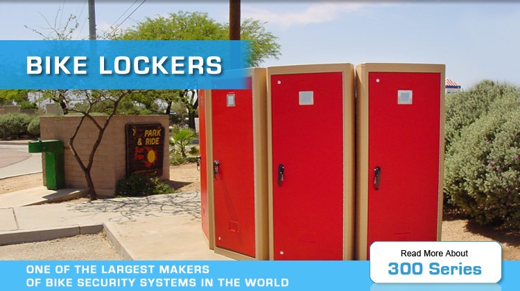 bike lockers 300 series by american bicycle security company