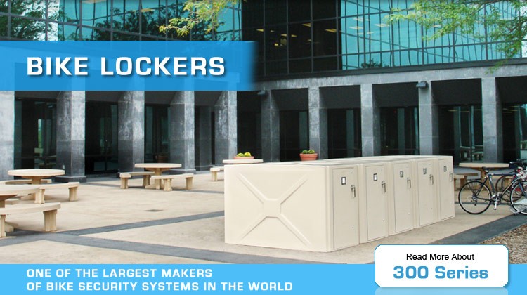 bike lockers and bike racks by american bicycle security company