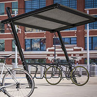 covered bicycle rack