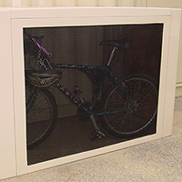 Bike Lockers, Bicycle Lockers, Bike Racks by American Bicycle Security, safety view wall SMALL