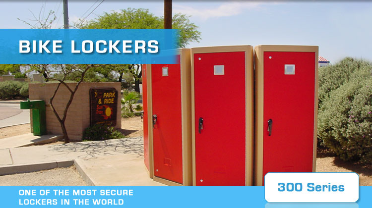 bike lockers 300 series by american bicycle security company