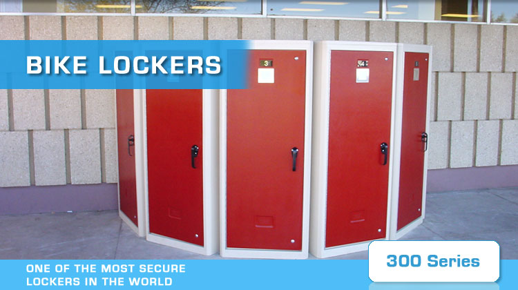 bike lockers 300 series by american bicycle security company